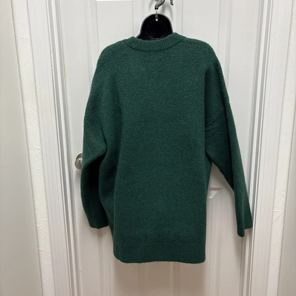 Show Me Your Mumu L102405 Green 'Martini' Classic Crewneck Sweater‎ Size Medium